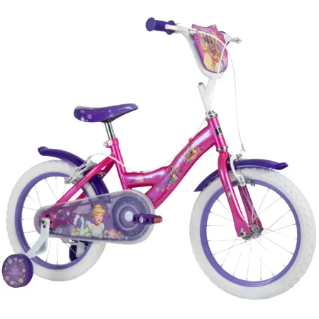 Bicicletta per Bambini 14" con Rotelle Principesse Disney Rosa a Sfera