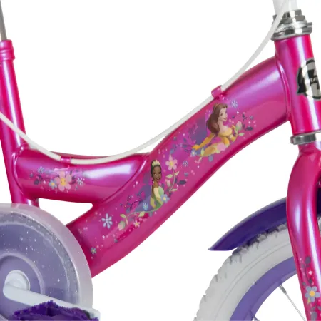 Bicicletta per Bambini 14" con Rotelle Principesse Disney Rosa a Sfera