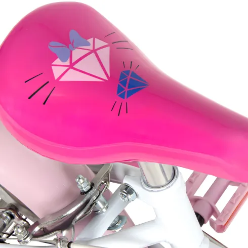 Bicicletta per Bambini 14" con Rotelle Minnie Disney Bianco a Sfera