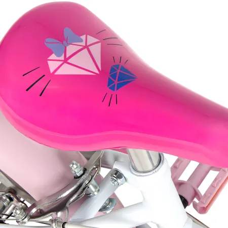 Bicicletta per Bambini 14" con Rotelle Minnie Disney Bianco a Sfera