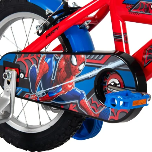 Bicicletta per Bambini con Rotelle 14" Spiderman Rosso Freni Caliper