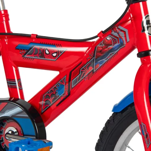 Bicicletta per Bambini con Rotelle 14" Spiderman Rosso Freni Caliper