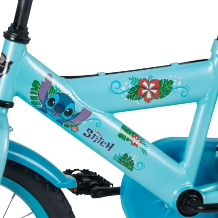 Bicicletta per Bambini 14" con Rotelle Stitch Disney Celeste a Sfera
