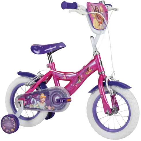 Bicicletta per Bambini 12" con Rotelle Principesse Disney Rosa a Sfera