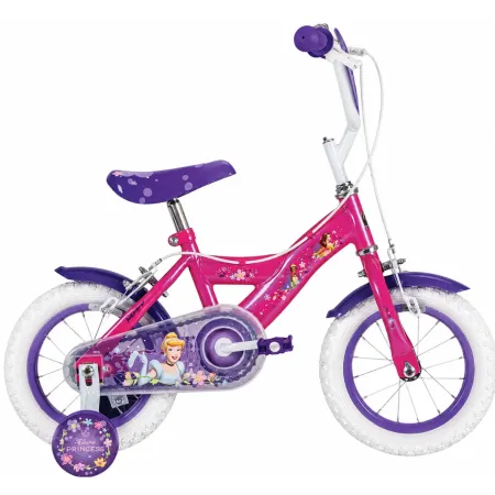 Bicicletta per Bambini 12" con Rotelle Principesse Disney Rosa a Sfera