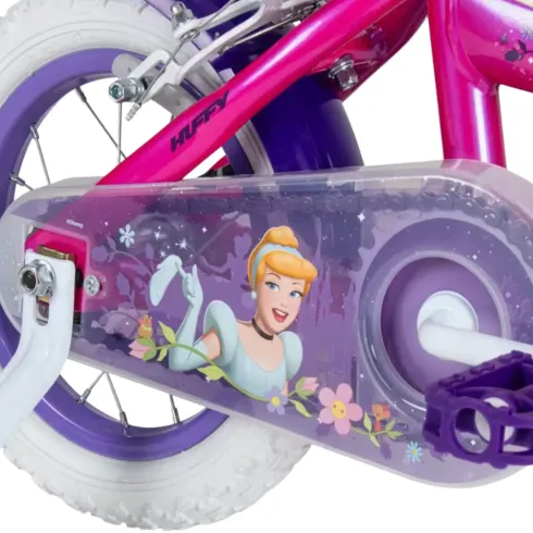 Bicicletta per Bambini 12" con Rotelle Principesse Disney Rosa a Sfera