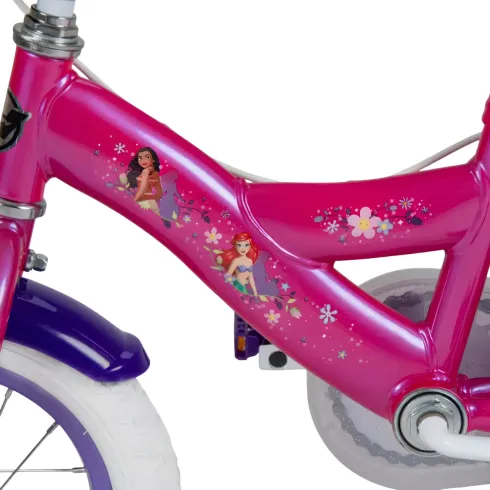 Bicicletta per Bambini 12" con Rotelle Principesse Disney Rosa a Sfera