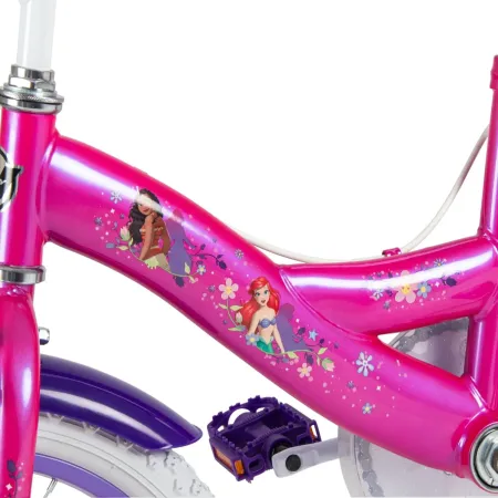 Bicicletta per Bambini 16" con Rotelle Principesse Disney Rosa a Sfera