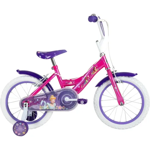 Bicicletta per Bambini 16" con Rotelle Principesse Disney Rosa a Sfera