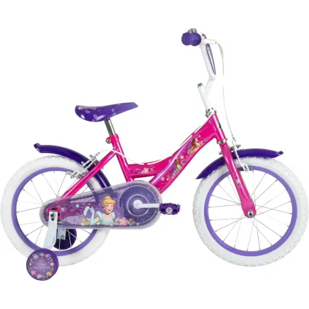Bicicletta per Bambini 16" con Rotelle Principesse Disney Rosa a Sfera