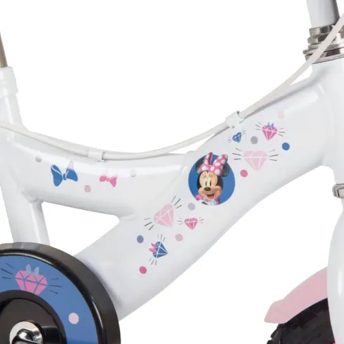 Bicicletta per Bambini 12" con Rotelle Minnie Disney Bianco a Sfera