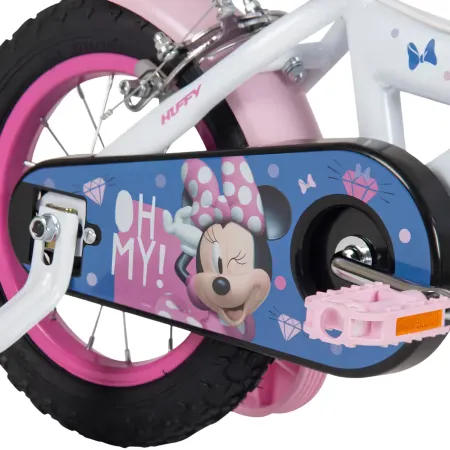 Bicicletta per Bambini 12" con Rotelle Minnie Disney Bianco a Sfera