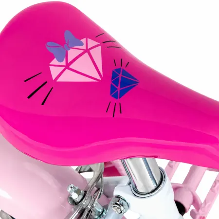 Bicicletta per Bambini 12" con Rotelle Minnie Disney Bianco a Sfera