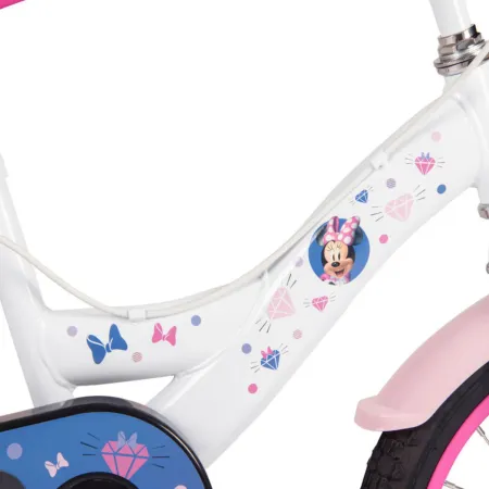 Bicicletta per Bambini 16" con Rotelle Minnie Disney Bianco a Sfera