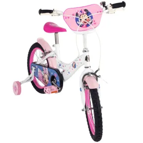 Bicicletta per Bambini 16" con Rotelle Minnie Disney Bianco a Sfera 2