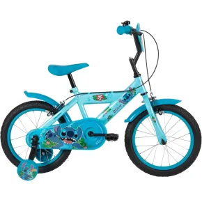 Bicicletta per Bambini 16" con Rotelle Stitch Disney Celeste a Sfera 2