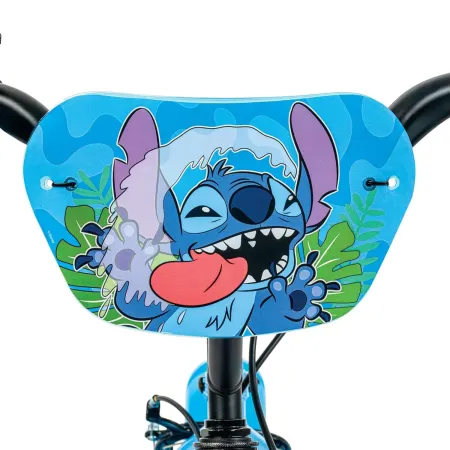 Bicicletta per Bambini 16" con Rotelle Stitch Disney Celeste a Sfera
