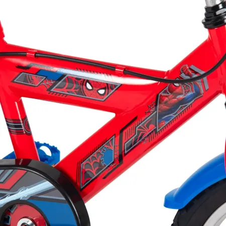 Bicicletta per Bambini con Rotelle 16" Spiderman Rosso Freni Caliper