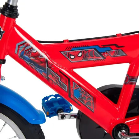 Bicicletta per Bambini con Rotelle 16" Spiderman Rosso Freni Caliper