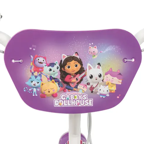 Bicicletta per Bambini 16" con Rotelle Gabby's Dollhouse Rosa a Sfera