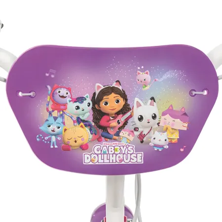 Bicicletta per Bambini 16" con Rotelle Gabby's Dollhouse Rosa a Sfera