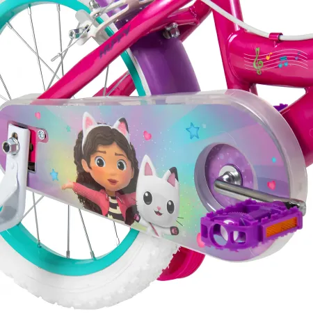 Bicicletta per Bambini 16" con Rotelle Gabby's Dollhouse Rosa a Sfera