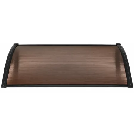 Pensilina Policarbonato Alveolare Fumè 120x100 cm con Supporti ABS