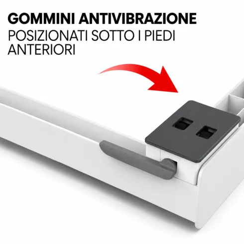Base per Lavatrice con Ruote Portata 250 kg Antivibrazione Freni