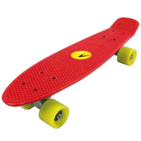 Skateboard 57x15 Rosso con Cuscinetti ABEC7 in Polipropilene