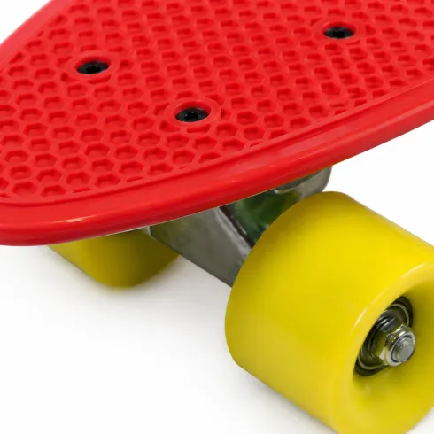 Skateboard 57x15 Rosso con Cuscinetti ABEC7 in Polipropilene