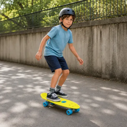 Skateboard 57x15 Giallo con Cuscinetti ABEC7 in Polipropilene