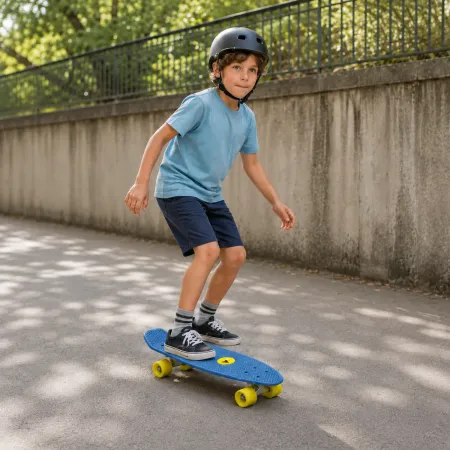 Skateboard 57x15 Azzurro con Cuscinetti ABEC7 in Polipropilene