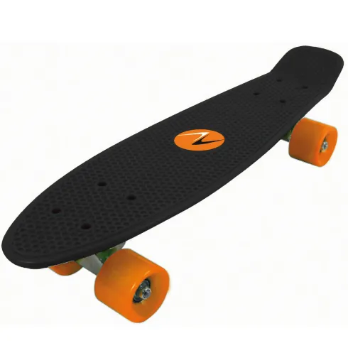 Skateboard 57x15 Nero con Cuscinetti ABEC7 in Polipropilene