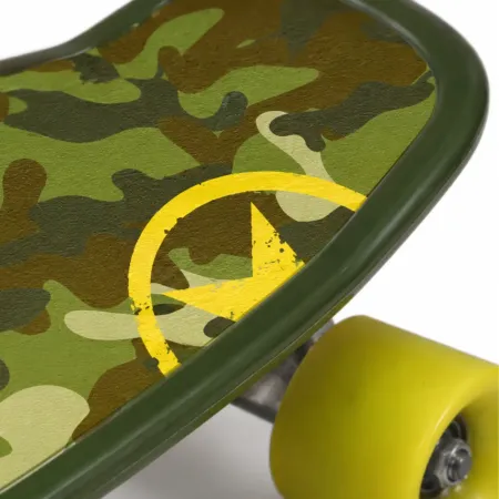 Skateboard 57x15 Verde Militare ABS Termoplastico con Cuscinetti ABEC7