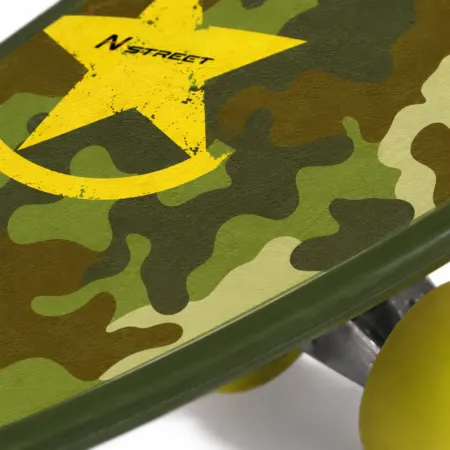 Skateboard 57x15 Verde Militare ABS Termoplastico con Cuscinetti ABEC7
