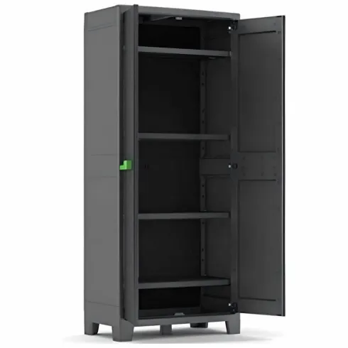 Armadio Keter Antracite Tuttopiani Resina Impermeabile Alto Organizer da Esterno | BricoShop24