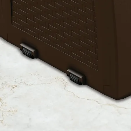 Baule Cassapanca Giardino Effetto Rattan Contenitore 270 Litri Resina Veranda | BricoShop24