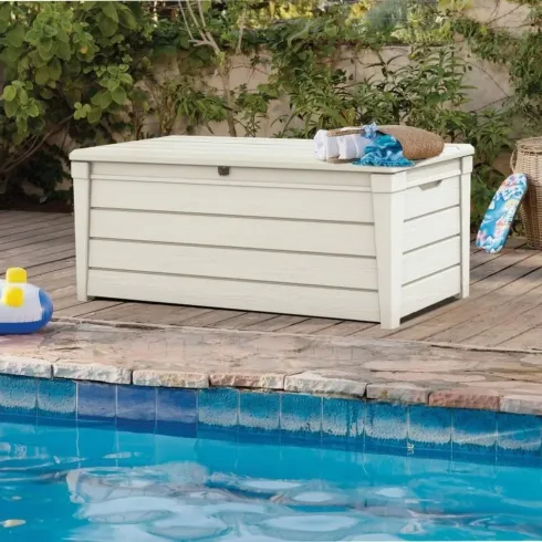 Baule Keter Cassapanca Bianco Multiuso Contenitore Giardino Plastica Terrazzo | BricoShop24