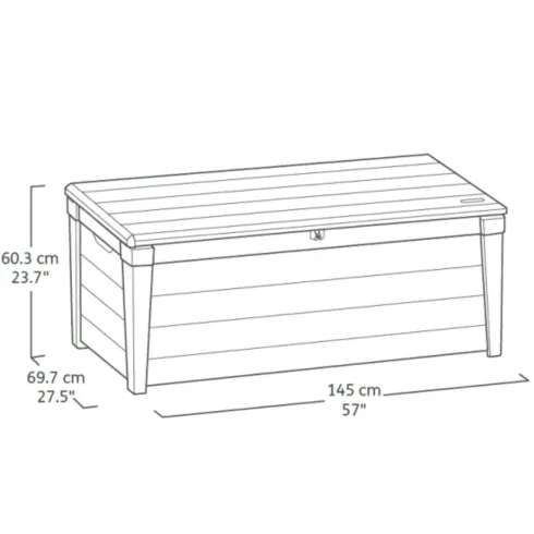 Baule Keter Cassapanca Bianco Multiuso Contenitore Giardino Plastica Terrazzo | BricoShop24