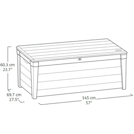 Baule Keter Cassapanca Bianco Multiuso Contenitore Giardino Plastica Terrazzo | BricoShop24