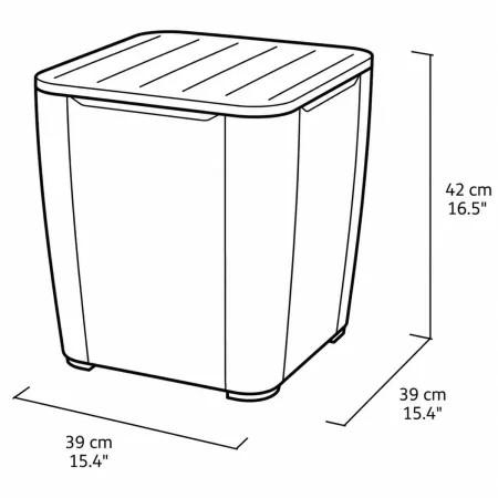 Salottino da Giardino 2 Posti Sabbia con Tavolino Contenitore Rattan