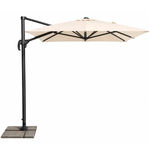 Ombrellone in Alluminio 3x2 Ecru con Palo Decentrato Braccio Laterale Retrattile | BrcioShop24