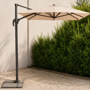 Ombrellone in Alluminio 3x2 Ecru con Palo Decentrato Braccio Laterale Retrattile | BrcioShop24 2