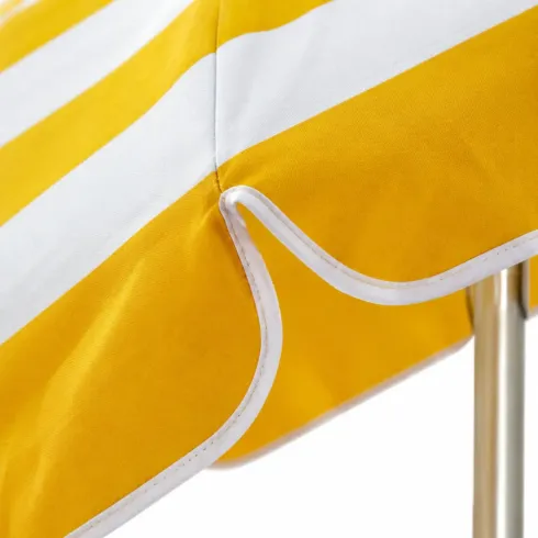 Ombrellone per Giardino 2x2 m Inclinabile Giallo Bianco Sacca Tessuto