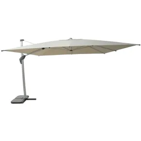 Ombrellone per Giardino 4x4 Palo Decentrato Alluminio Beige Antivento