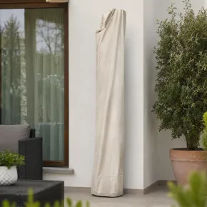 Custodia Ombrellone per Giardino 4x4 Palo Decentrato Beige Poliestere 2