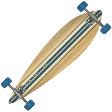Longboard 96x24 Acero 8 Strati Skateboard Pintail Cuscinetti ABEC 7