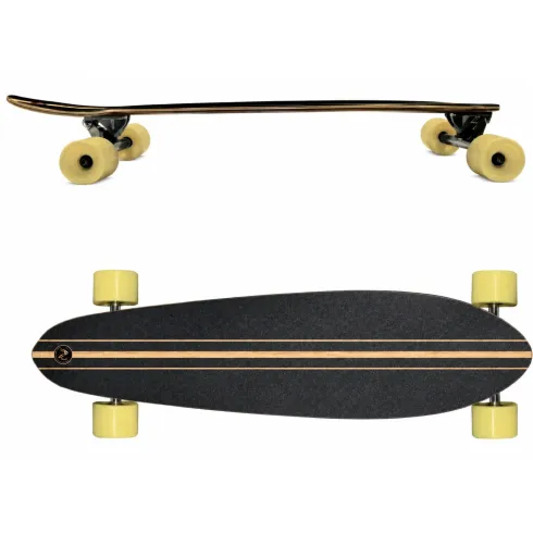 Longboard 95x24 Acero 8 Strati Skateboard Kicktail Cuscinetti ABEC 7