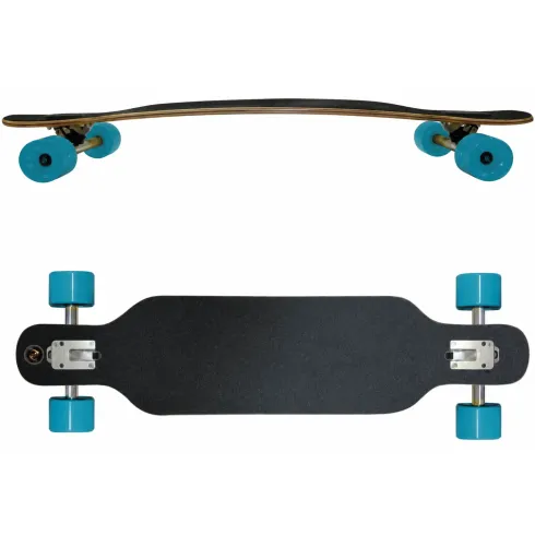 Longboard 97x23 Acero 8 Strati Skateboard Concavo Cuscinetti ABEC 7