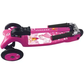 Monopattino a 3 Ruote Bambini Principessa Fucsia Altezza Regolabile 2